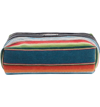 Shop Saint Laurent Multicolor Stripe Wool Blend Belt Bag