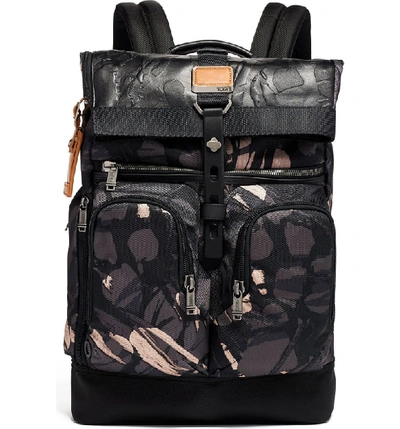 Shop Tumi Alpha Bravo London Backpack In Grey Highlands Print