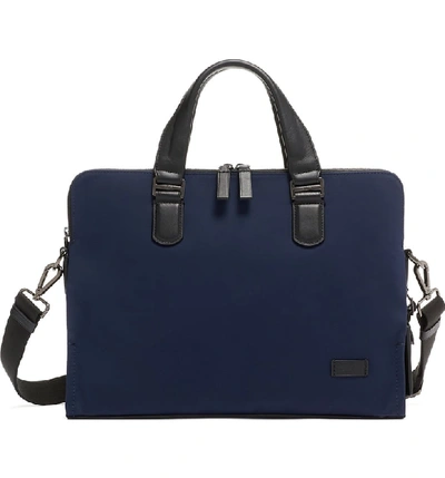 Shop Tumi Harrison Seneca Slim Briefcase In Navy