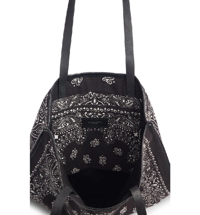 Shop Saint Laurent Bandana Print Tote - Black