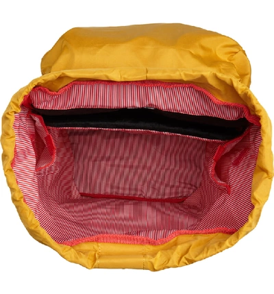 Shop Herschel Supply Co Little America Backpack - Yellow In Arrow Wood/ Tan Leather