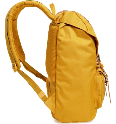 Shop Herschel Supply Co Little America Backpack - Yellow In Arrow Wood/ Tan Leather