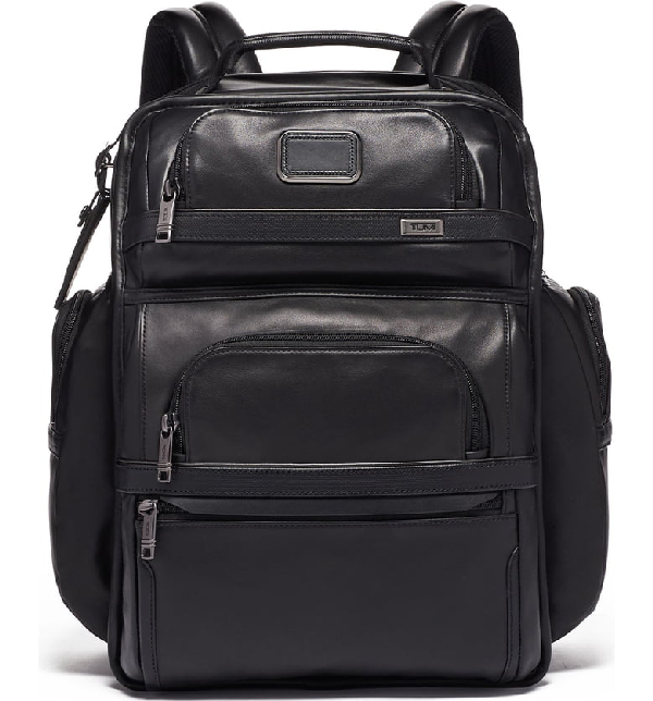 Tumi Alpha 3 Collection Leather Laptop Brief Pack - Black | ModeSens