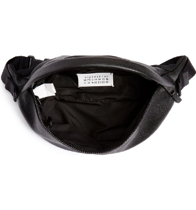 Shop Maison Margiela Leather Waist Pack In Black
