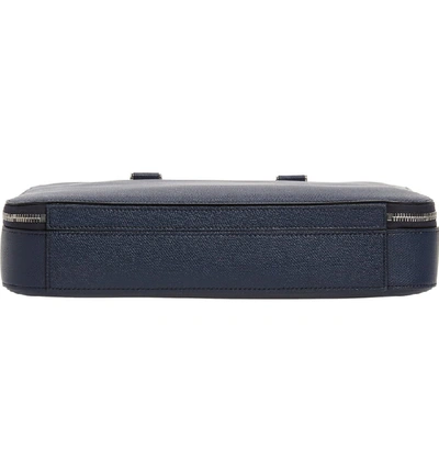 Shop Dunhill Cadogan Leather Double Document Case In Navy