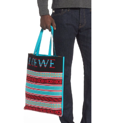 Shop Loewe Jacquard Knit Vertical Tote Bag - None In Multicolor