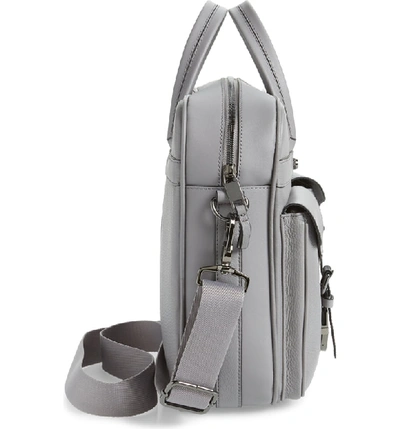 Shop Ted Baker Forsee Leather Document Bag - Grey