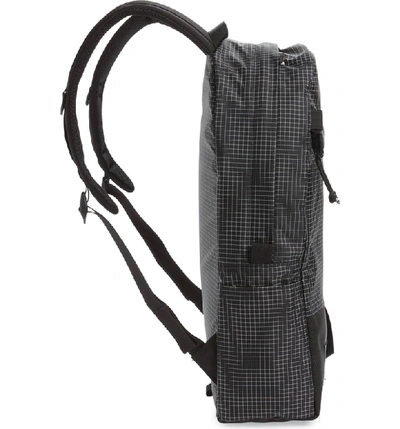 Shop Topo Designs Canvas & Leather Daypack In Black/ White Ripstop