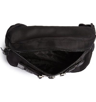 Shop Versace Logo Belt Bag In Black  Ruthenium