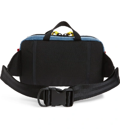 Shop Topo Designs Quick Pack Belt Bag - Blue In Blue/ White Ripstop