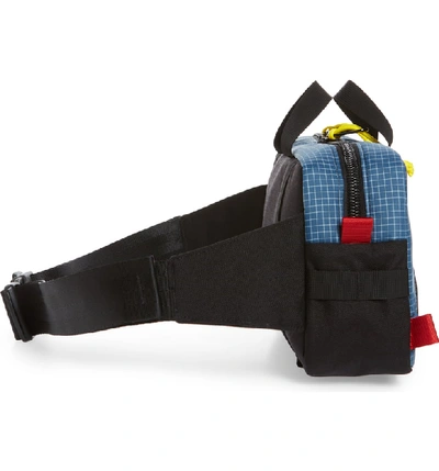 Shop Topo Designs Quick Pack Belt Bag - Blue In Blue/ White Ripstop