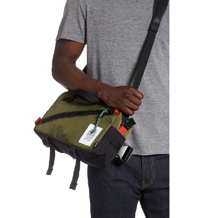Shop Topo Designs Quick Pack Belt Bag In Olive/ Black