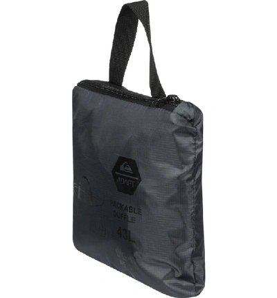 Shop Quiksilver Packable Duffle Bag - Grey In Iron Gate