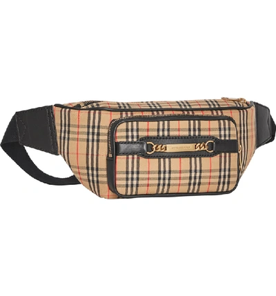 Shop Burberry Joey Check Waist Pack In Black