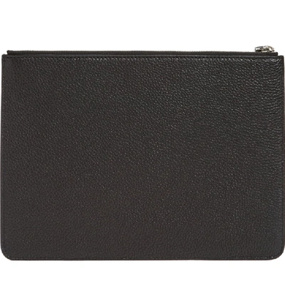 Shop Ferragamo Leather Travel Document Holder - Black In Nero/ T.moro