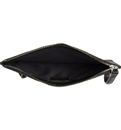 Shop Ferragamo Leather Travel Document Holder - Black In Nero/ T.moro