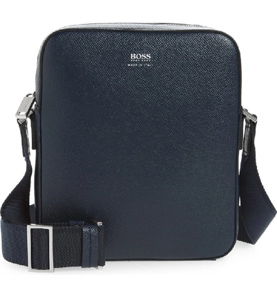 Hugo Boss Signature Small Crossbody Bag - Blue In Dark Blue | ModeSens