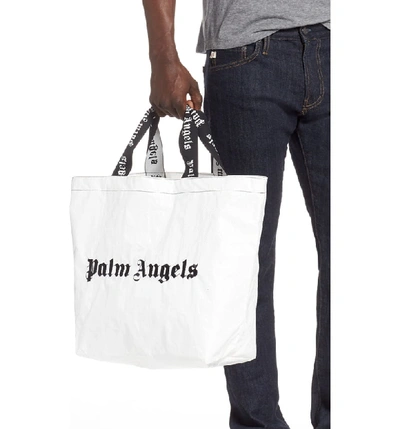Shop Palm Angels Classic Logo Shopper - White