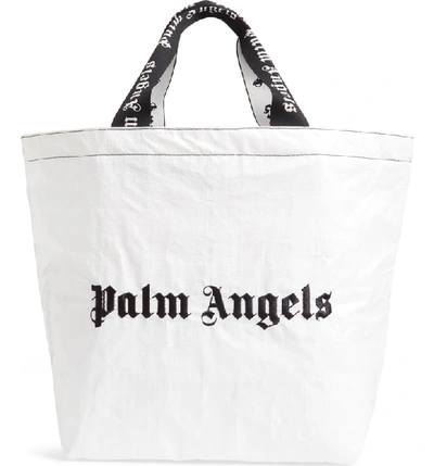 Shop Palm Angels Classic Logo Shopper - White