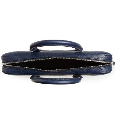 Shop Dunhill Cadogan Leather Single Document Case - Blue In Navy
