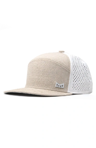 Shop Melin Trenches Snapback Baseball Cap - Beige In Khaki/ White