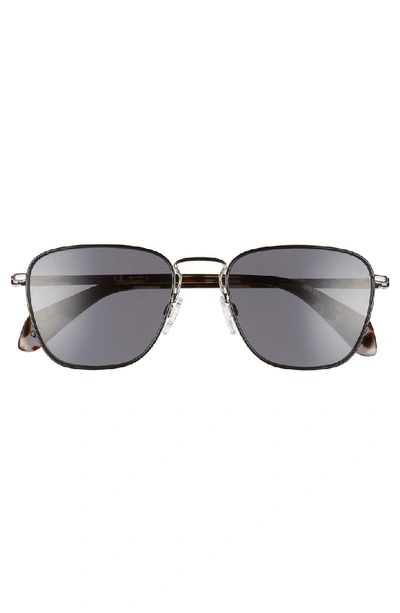 Shop Rag & Bone 54mm Polarized Navigator Sunglasses In Black Dark Ruthenium