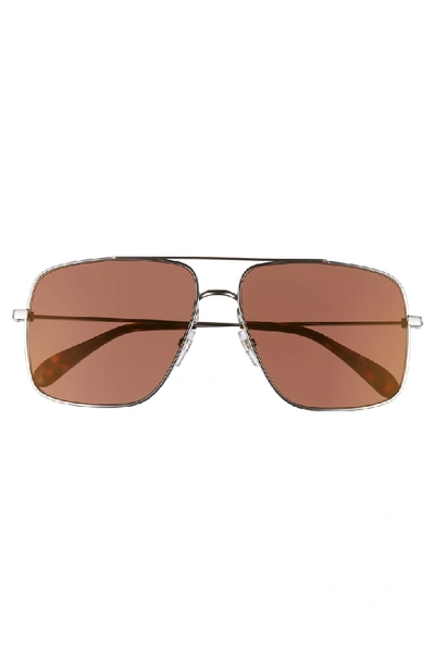 Shop Givenchy 61mm Square Metal Sunglasses - Dark Ruthenium