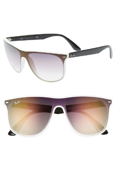 Shop Ray Ban Blaze 55mm Sunglasses - White