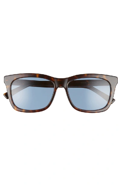 Shop Gucci 56mm Square Sunglasses In Dark Havana/ Blue