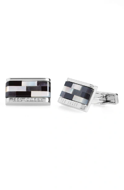 Shop Ted Baker Cure Stone Cuff Links In Black