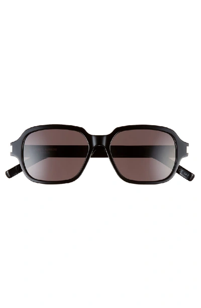 Shop Saint Laurent 53mm Square Sunglasses - Black