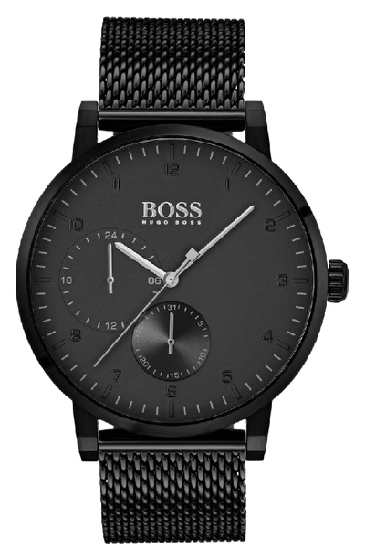 Shop Hugo Boss Oxygen Bracelet Watch, 42mm In Black