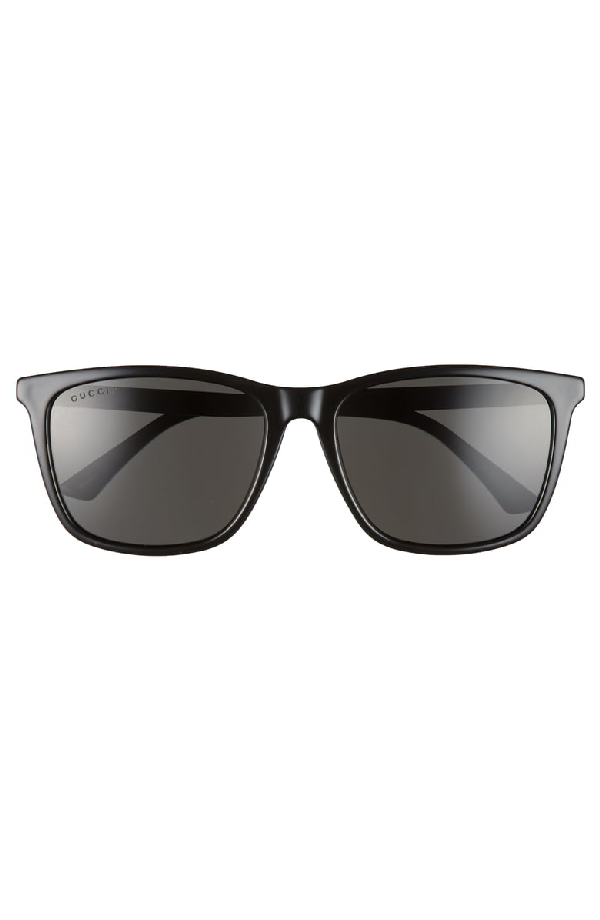 Gucci 58mm Polarized Sunglasses In Black | ModeSens
