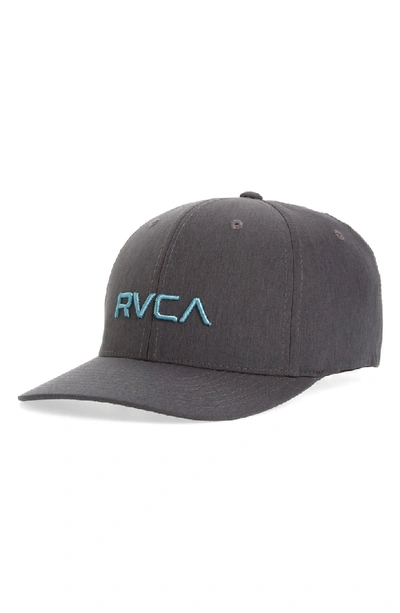 Shop Rvca Flex Fit Baseball Cap In Charcoal Heather