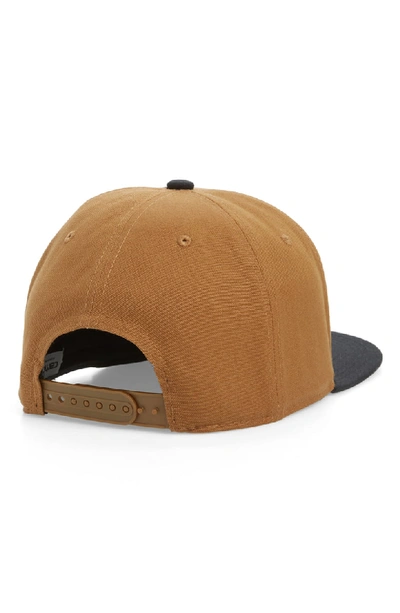 Shop Carhartt Color Block Cap In Hamilton Brown / Black