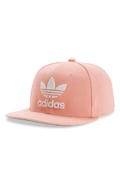 Shop Adidas Originals Trefoil Chain Snapback Baseball Cap - Pink In Dust Pink/ White