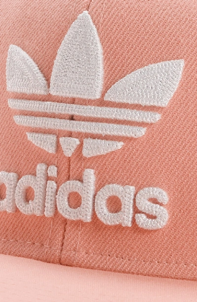 Shop Adidas Originals Trefoil Chain Snapback Baseball Cap - Pink In Dust Pink/ White