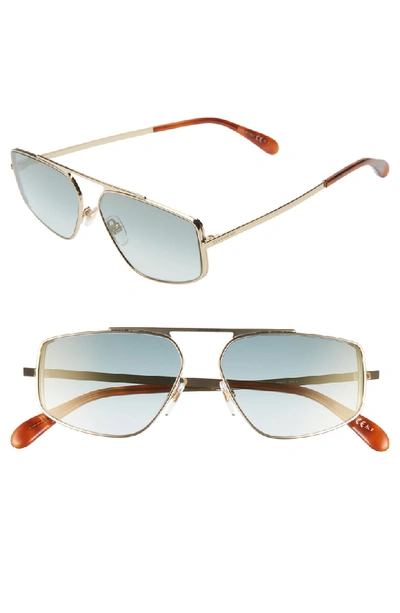 Shop Givenchy 56mm Rectangle Sunglasses In Gold Havana