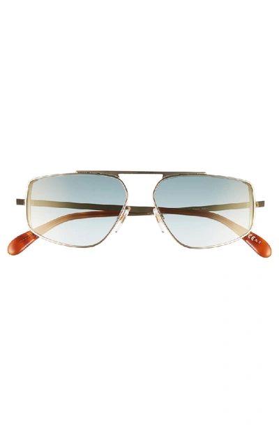 Shop Givenchy 56mm Rectangle Sunglasses In Gold Havana