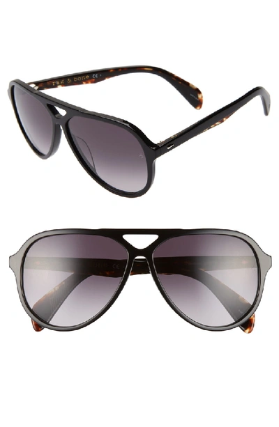 Shop Rag & Bone 60mm Aviator Sunglasses In Black