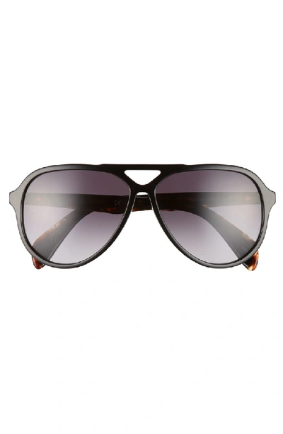 Shop Rag & Bone 60mm Aviator Sunglasses In Black