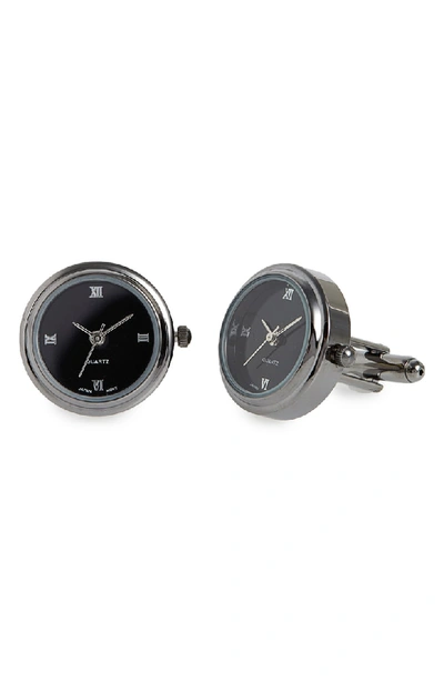 Shop Link Up Watch Face Cuff Links In Black