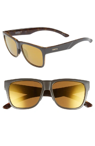 Shop Smith Lowdown 2 55mm Chromapop(tm) Polarized Sunglasses - Gravy Tortoise/ Bronze Mirror