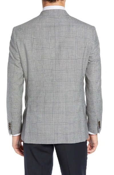 Shop Ted Baker Jay Trim Fit Windowpane Wool Sport Coat In Light Grey