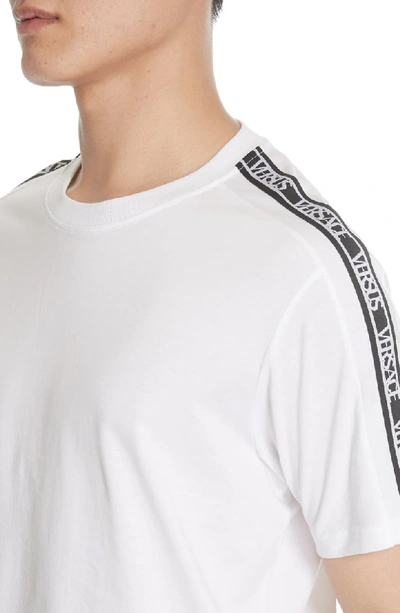 Shop Versus Logo Tape T-shirt In White