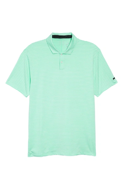 Shop Nike Tw Stripe Dri-fit Polo In Green Glow