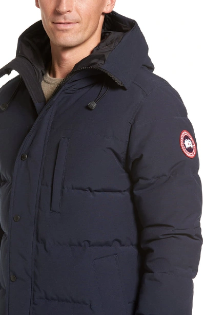 Shop Canada Goose 'carson' Slim Fit Hooded Parka With Genuine Coyote Fur Trim In Admiral Blue