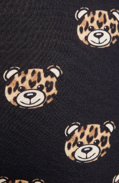 Shop Moschino Leopard Bear Briefs In Black