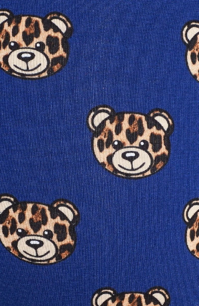 Shop Moschino Leopard Bear Briefs In Bluette