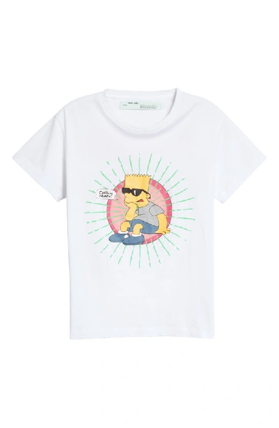 Shop Off-white Bart Glasses Crewneck T-shirt In White